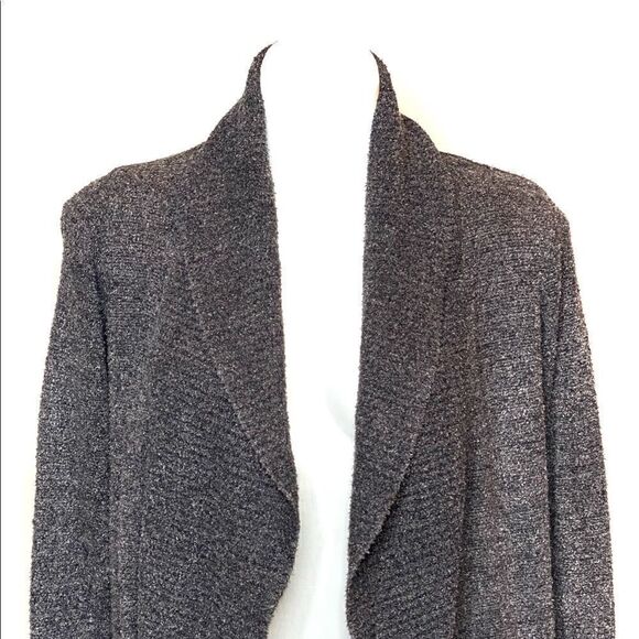 Barefoot Dreams charcoal cozy chic lite circle cardigan size XS - Picture 6 of 15